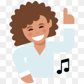 Curly Haired Girl Emoji, HD Png Download - workout emoji png
