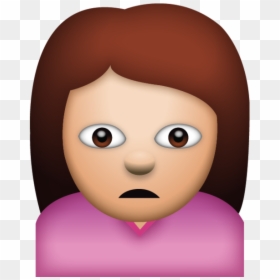 Woman Sad Face Emoji, HD Png Download - walking emoji png