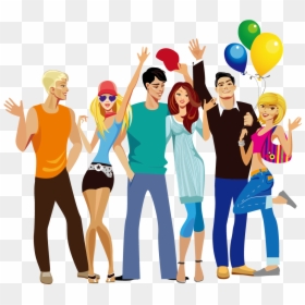 Group Of Happy People Clip Art, HD Png Download - people celebrating png