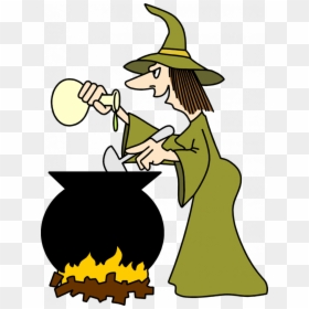 Witch And Cauldron Clipart, HD Png Download - witch cauldron png