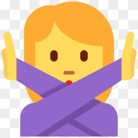 Person Gesturing No Emoji, HD Png Download - woman emoji png