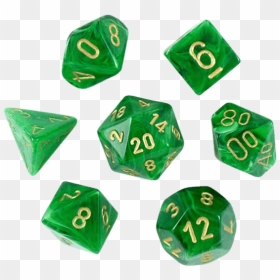 Chessex Vortex Green Gold Dice, HD Png Download - dice set png