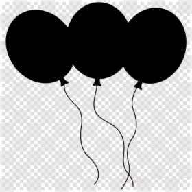 Black Vector Balloon Png, Transparent Png - watercolor balloons png