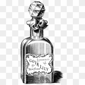 Old Fashioned Old Bottle Drawing, HD Png Download - perfume bottles png