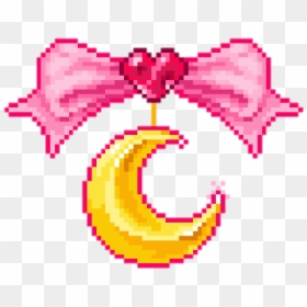 Sailor Moon Kawaii Pixel, HD Png Download - pixel moon png