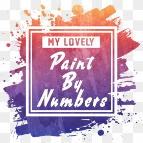 Paint By Numbers Png, Transparent Png - purple paint png