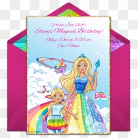 Casual Dinner Party Invitation, HD Png Download - barbie princess png