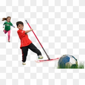 Play, HD Png Download - kids playing soccer png