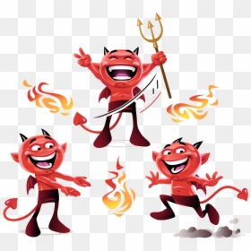 Happy Cartoon Demon, HD Png Download - angel devil png