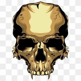 Golden Skull Png, Transparent Png - gothic skull png