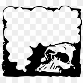 Skull Frame Png, Transparent Png - gothic skull png