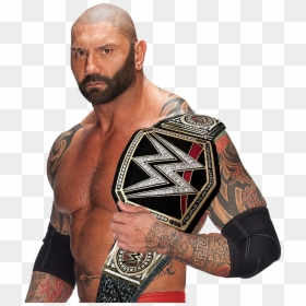 Batista With Wwe Belt, HD Png Download - wwe world heavyweight championship png