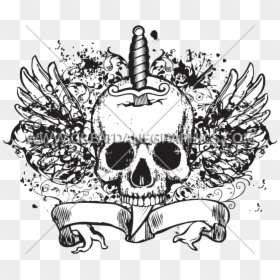 Illustration, HD Png Download - gothic skull png