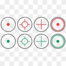 Red Dot Green Dot Png, Transparent Png - reticle.png