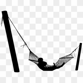 Person On Hammock Silhouette, HD Png Download - bed silhouette png