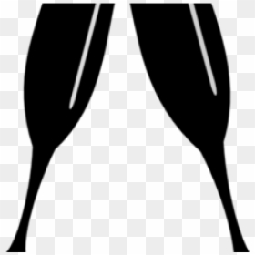Silhouette, HD Png Download - champagne glasses toast png