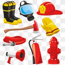 Firefighter Equipment Clipart, HD Png Download - firefighter hat png