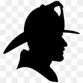 Fireman Silhouette, HD Png Download - firefighter hat png