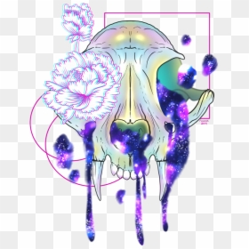 Illustration, HD Png Download - cat skull png