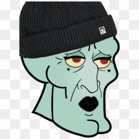 Handsome Squidward Png, Transparent Png - squidward face png