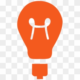 Orange Light Bulb Icon, HD Png Download - idea bulb png