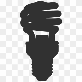Fluorescent Light Bulb Silhouette, HD Png Download - idea bulb png