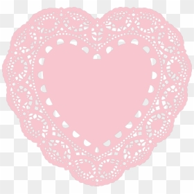 White Heart Doily Transparent, HD Png Download - heart png file