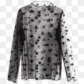 Black Star See Through Top, HD Png Download - cute stars png