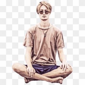 Man Meditation Png, Transparent Png - person sitting png