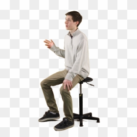 Sitting And Talking Png, Transparent Png - person sitting png