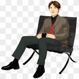 People Seat, HD Png Download - person sitting png