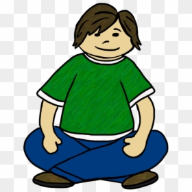 Man Sitting Down Clipart, HD Png Download - person sitting png