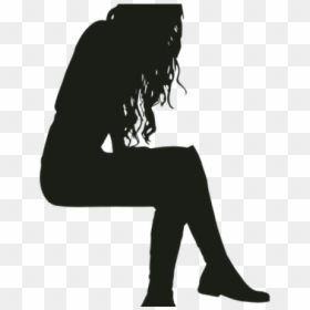 Sitting Silhouette Png, Transparent Png - person sitting png