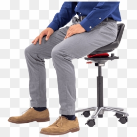 Office Chair, HD Png Download - person sitting png