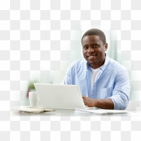Man Taking Test, HD Png Download - person sitting png