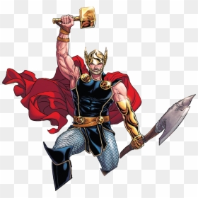 Thor With Golden Hammer, HD Png Download - thor png