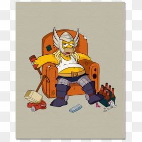 Fat Thor Animated, HD Png Download - thor png