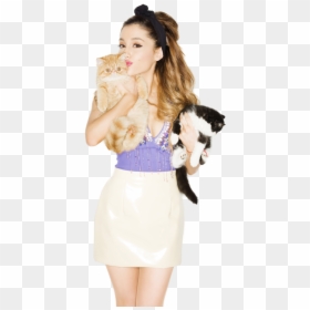Ariana Grande With Cats, HD Png Download - ariana grande png