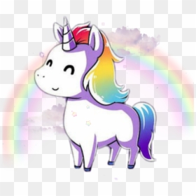 Cute Kawaii Rainbow Unicorn, HD Png Download - cute png