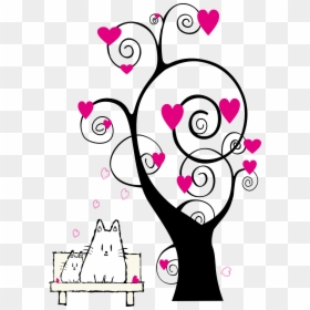 Free Cat Tree Clip Art, HD Png Download - corazon png