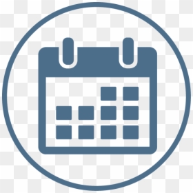 Calendar Icon Png Round, Transparent Png - calendar icon png