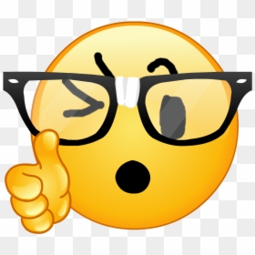 Nerd Emoji Thumbs Up, HD Png Download - thumbs up emoji png