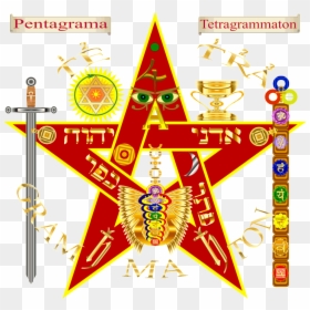 Tetragramaton Rojo, HD Png Download - pentagram png