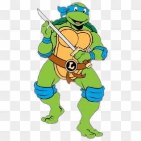 Teenage Mutant Ninja Turtles Cartoon Leonardo, HD Png Download - ninja png