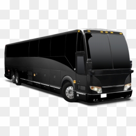 Black Motor Coach Bus, HD Png Download - bus png
