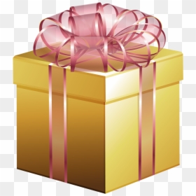 Pink Gold Gift Box, HD Png Download - gift png
