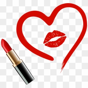Lipstick Heart Vector, HD Png Download - lipstick png