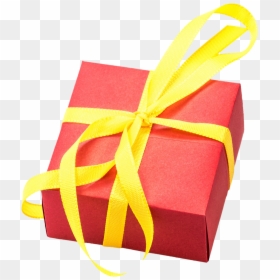 Red Box With Yellow Ribbon, HD Png Download - gift png