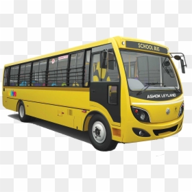 Ashok Leyland School Bus, HD Png Download - bus png