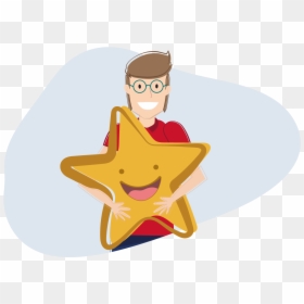 Cartoon, HD Png Download - gold star png